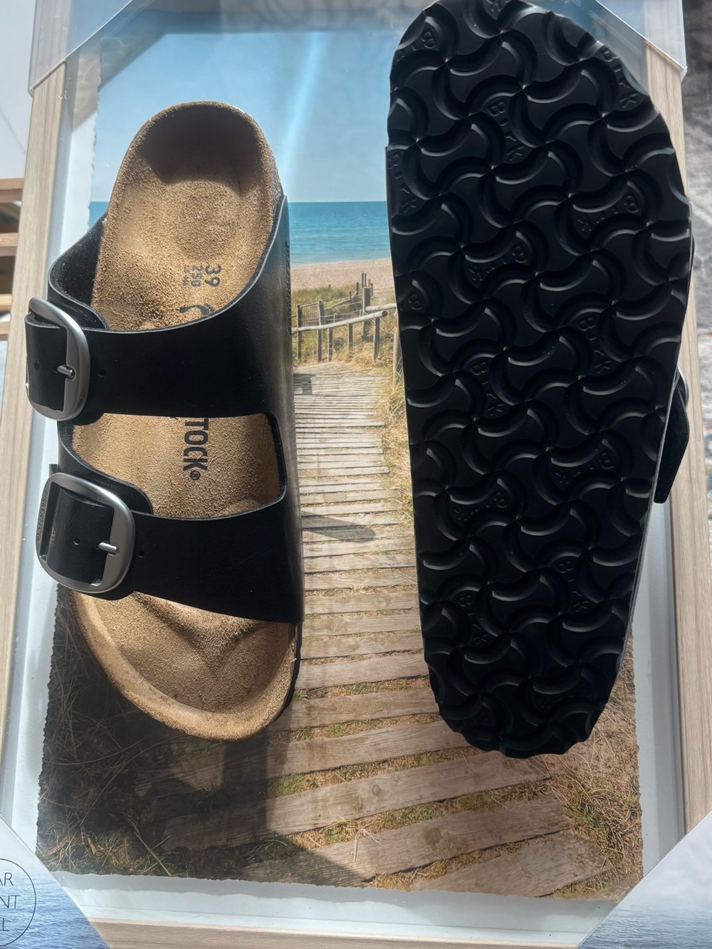 Birkenstock 💅 Arizona Big Buckle Graceful Licorice Black Sandals 6 7 8 9 10 - Picture 5 of 15